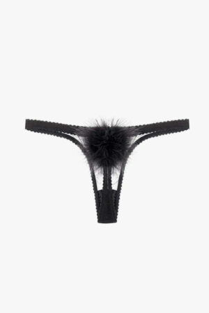 Feather Pom Pom Thong